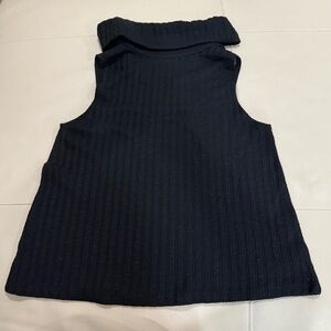 Black Cowel Neck, Sleeveless Top